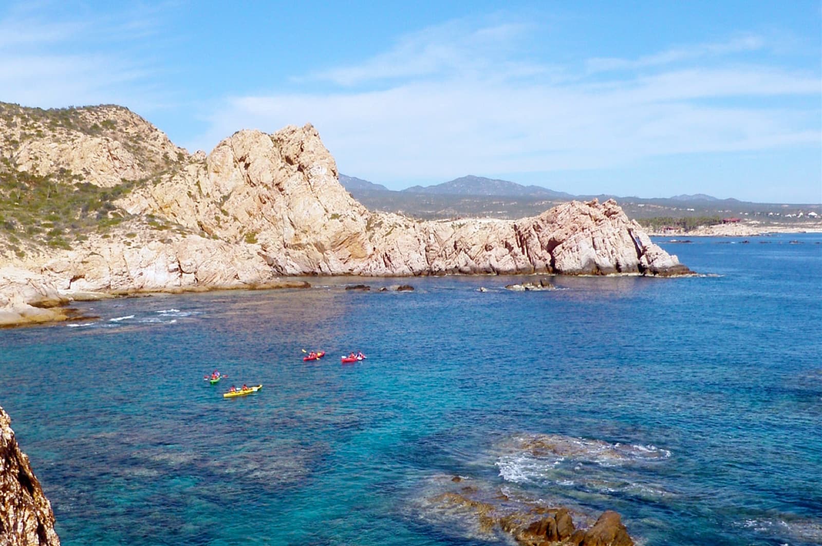 Kayaking around the point