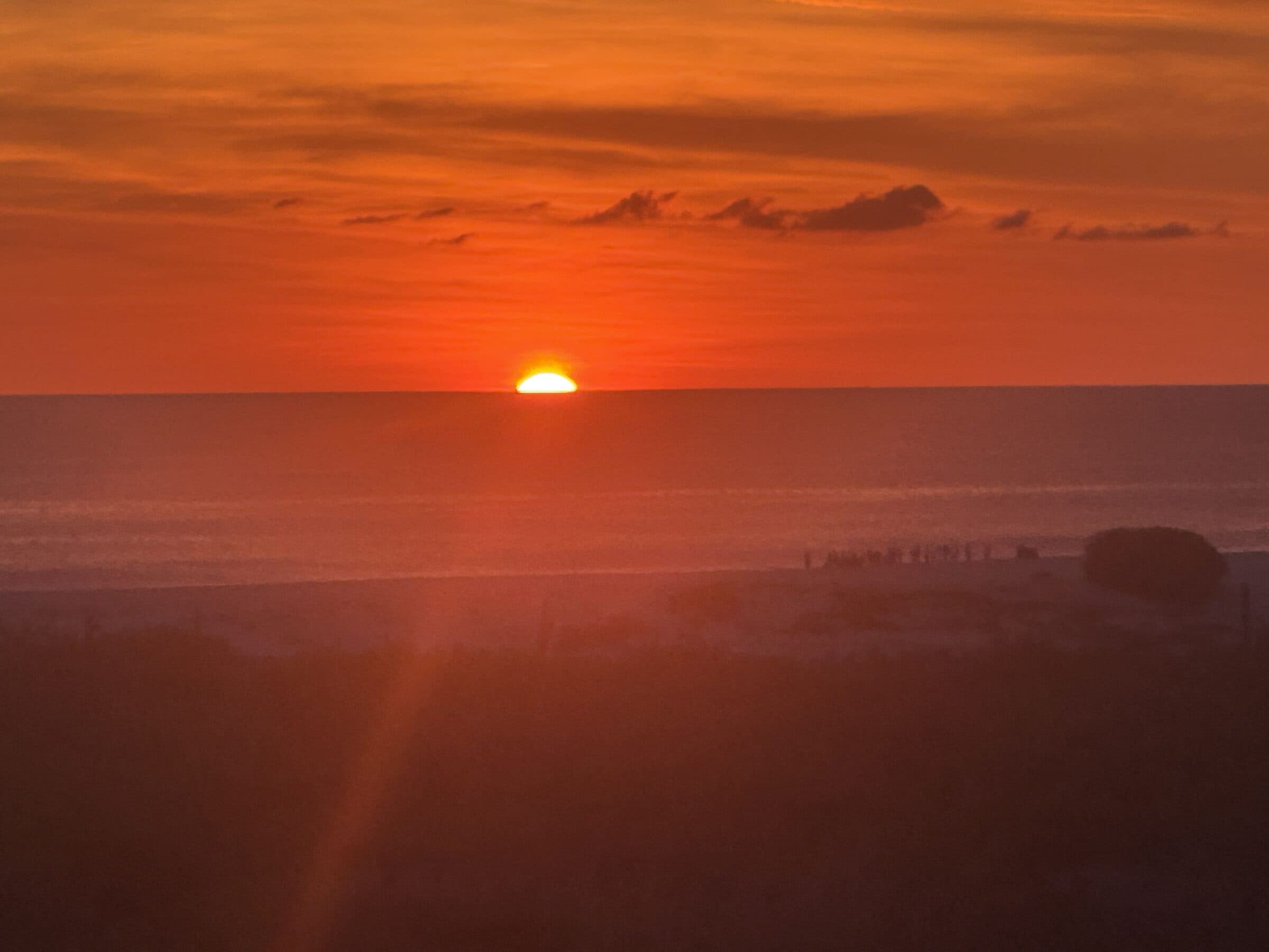 The sun setting into the Pacific